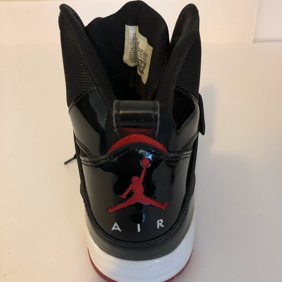 Air Jordan Flight Shoes 45 High 'Bred' Black/Varsity Red/White Size 8.5 … - Picture 5 of 8